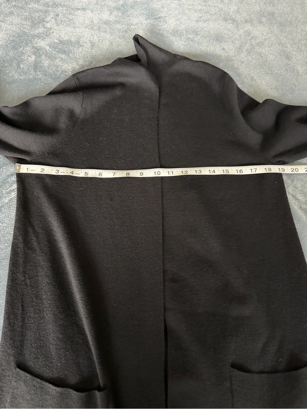 Eileen Fisher Black Wool Long Open-Front Long Sleeve Cardigan Size M - Picture 11 of 11